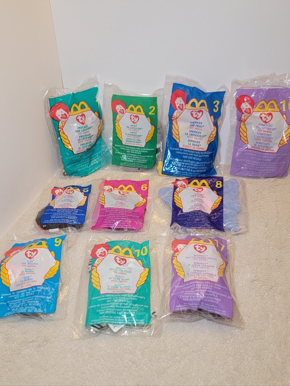 Vintage McDonald's Ty Teenie Beanie Babies Lot (1999 & 2000) – Factory Sealed